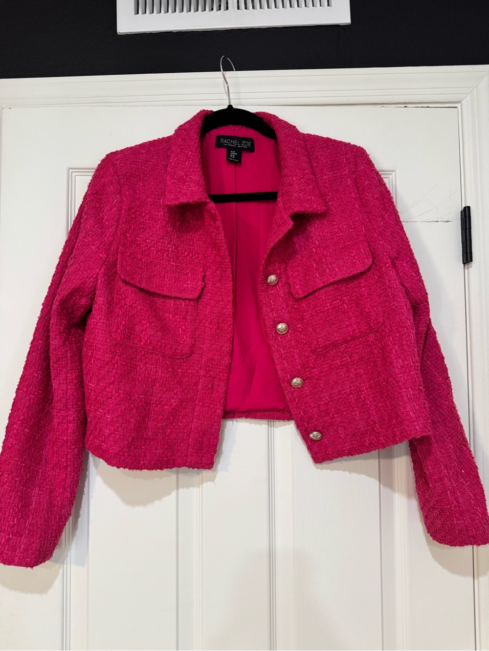 REPOST: Rachel Zoe Pink Tweed Cropped Jacket